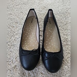 Cat & Jack Girls Size 4 Black Ballet Flats